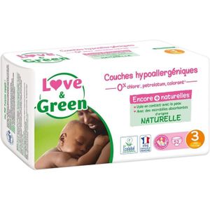 COUCHE Couches Jetables Bébé - Love & Green Hypoallergéni