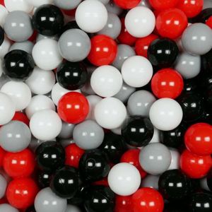 PISCINE À BALLES Mimii - Balles de piscine sèches 150 pièces - blanc, rouge, noir, gris