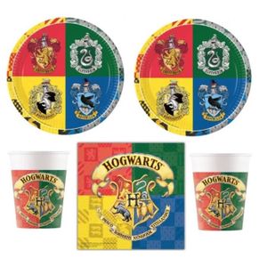 Kit de décorations d'anniversaire Harry Potter, Fournitures de fête d'anniversaire  Harry Potter, Avec nappe Harry Potter, Bannière, assiettes, serviettes,  bougies, bouton