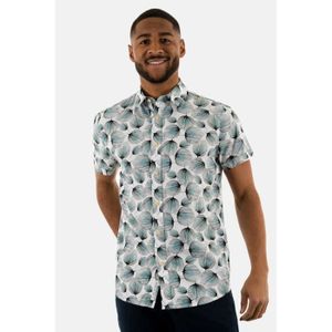 Chemise homme manches courtes a fleurs Cdiscount