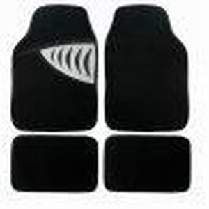 4PC universel effet métallique Checker Plaque Voiture Tapis De Sol Tapis Lot