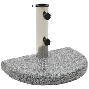 DALLE - PIED DE PARASOL ZJCHAO - Socle de parasol Granite courbe 10 kg Gris