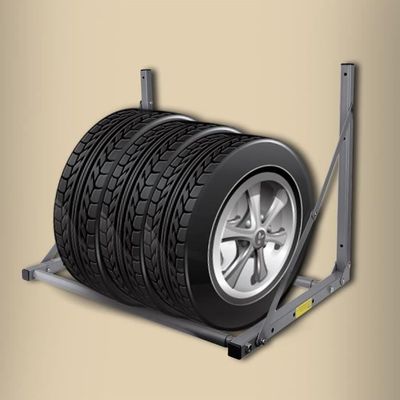 Support de stockage de pneus de garage mural pliable et réglable