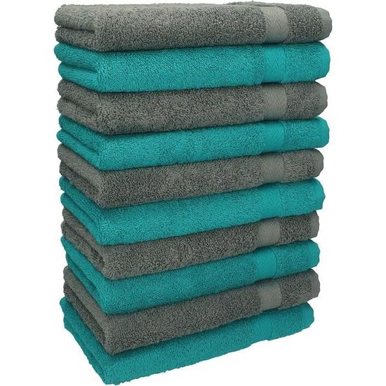 Luxor - Lot De 2 Serviettes Invité En Coton Peigné - Vert Pomme - 30x50 Cm - Éponge Douce Et Absorbante - Fabriqué Au Portugal