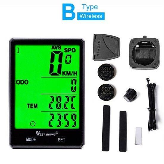 Étanche 15 fonction LCD vélo vélo odomètre compteu... – Grandado