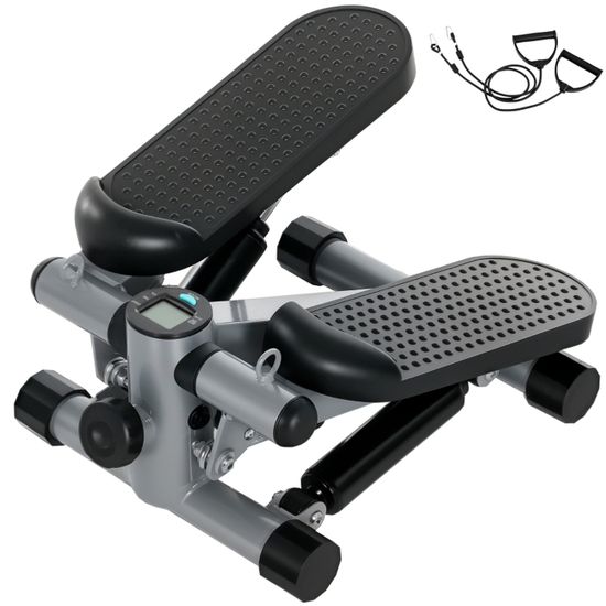Mini Stepper Pour La Maison Avec Cordes De Résistance Et Écran LCD - Home Trainer Compact Jusqu'à 150 Kg