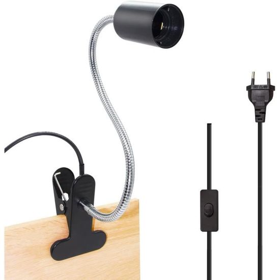 Lampe à Col De Cygne à LED Noir, Enrobé De Silicone