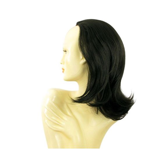 Demi-perruque Synthétique Longue 60cm Couleur Chocolat Cuivré - Raie Libre - Bonnet Moyen
