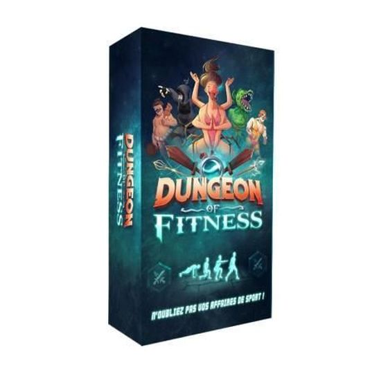 Jeu de société Dungeon Of Fitness - A partir de 8 ans - Heroic Fantasy et Salle de sport - 1 à 4 joueurs