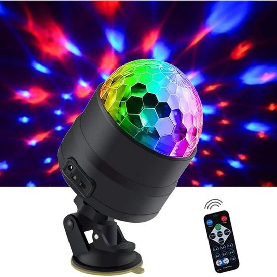 Projecteur Disco 204 LEDs - Flash Bicolore 7 Couleurs - 16 Vitesses - 40W - Contrôle Par Son Ou Télécommande - Pour Fêtes Et Soirées