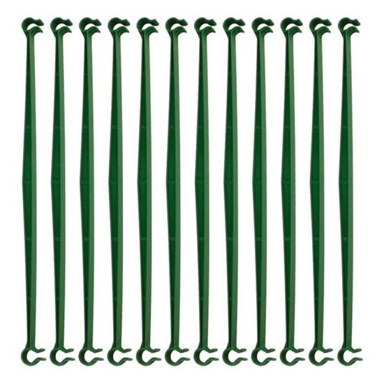 16 Pièces Support De Plantes Piquets Anneau Cage Métal Jardin Plante Piquet Vert Demi-Rond