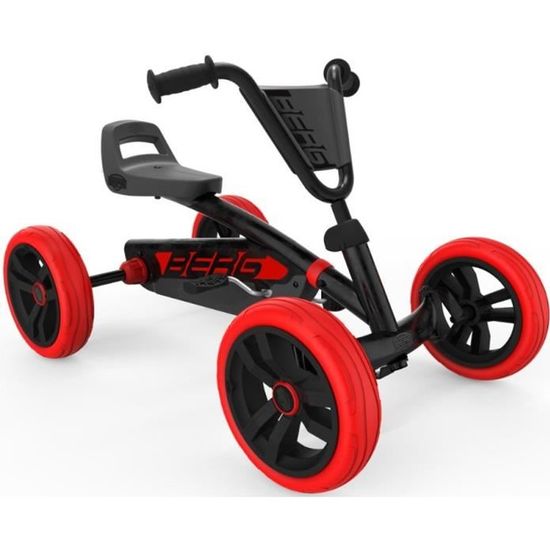 Kart à pédales BERG Buzzy Red-Black - Pour enfants à partir de 2 ans - 4 roues et volant réglables