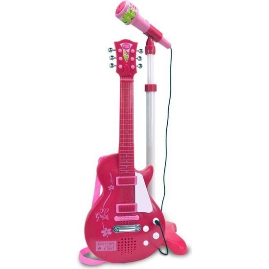 Guitare électronique rock Bontempi - Rose - 112 cm - Pour enfant