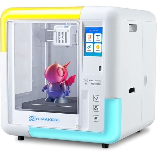 AOSEED X-MAKER Imprimante 3D pour enfants et débutants avec lit