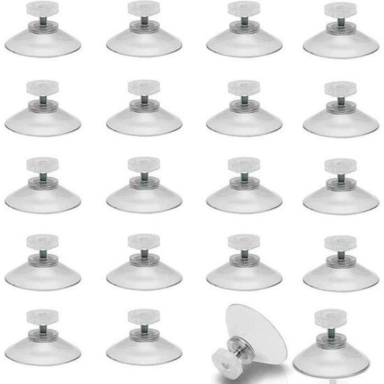 10 Pièces Ventouse A Visser,Ventouse Filetée Ventouses ,Ventouse En Plastique PVC,ventouse Rideau Isolant Camping Car,25mm | Leroy Merlin