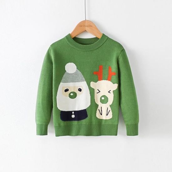 Pull De Noël Fille En Sweat à Capuche - Manches Longues, Col Rond - Motifs Festifs, Chaud Et Doux - Pour L'hiver Et Les Fêtes