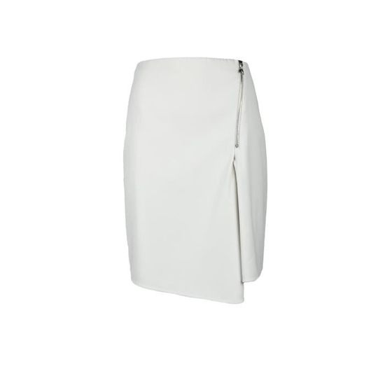 Jupe Boohoo A-Line Blanc - Taille 10 - Taille élastiquée - Midi - Très Bon état