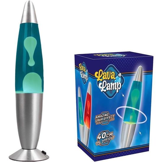 Lampe à Lave Bleu 40 Cm - Lampe Magma Rétro Avec Effet Relaxant Pour Déco Et Nuit