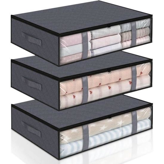 Sac De Rangement Vetement Sous Lit Lot De 2, Boite Rangement Sous Lit