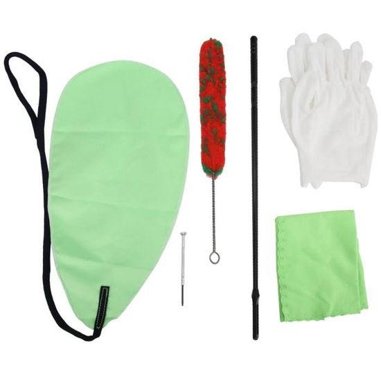 Kit Nettoyage Flûte Traversière AIEX - Tige, Chiffon Et Tampons Pour Flûte, Entretien Facile Et Efficace (Noir)