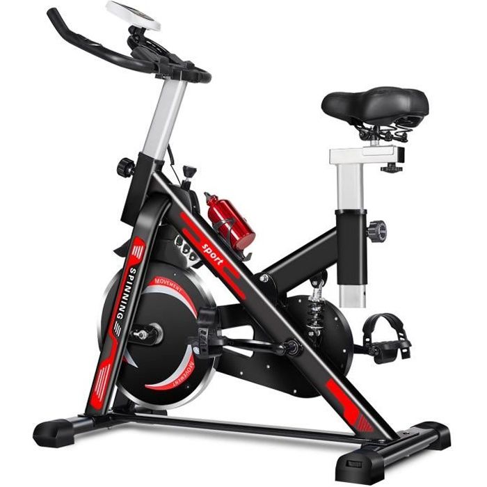 Vélo d'Exercice Vélo d'Appartement Domestique avec Volant d'inertie de 10KG et écran LCD 10 Niveaux de Résistance