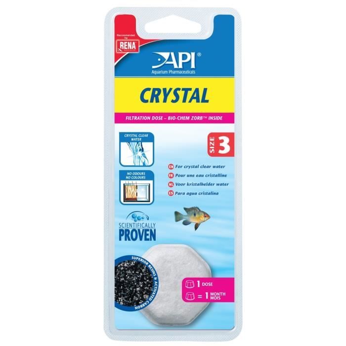 API Dose filtration Crystal T3 (x1) - Pour aquarium