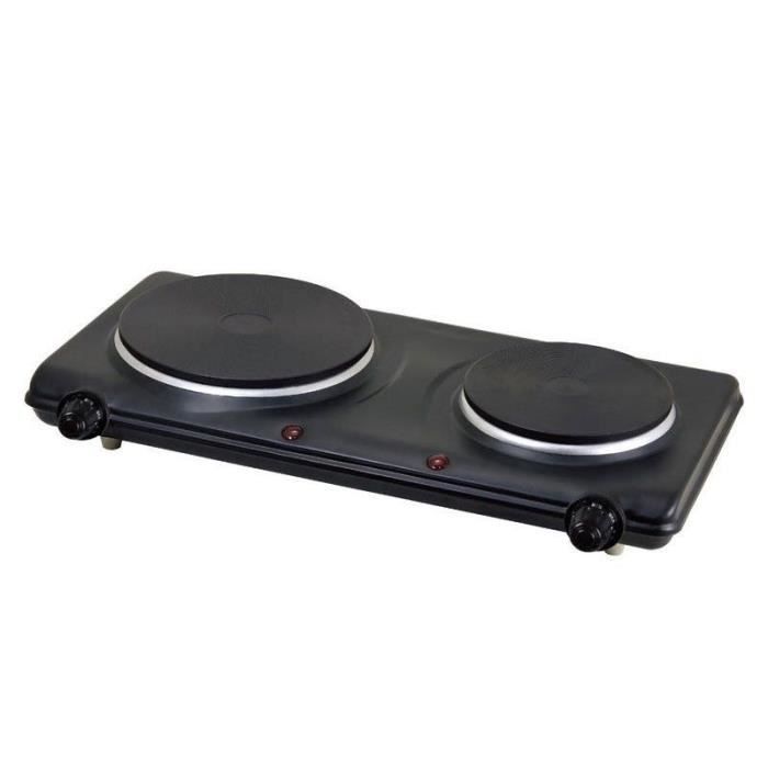 PLAQUE ELECTRIQUE 2 FEUX BLACK BLACK TRÈS PUISSANTE MEGA PROMO