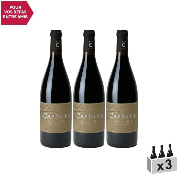 Saint-Joseph Cap Nord Rouge 2019 - Lot de 3x75cl - Domaine Combier - Vin AOC Rouge de la Vallée du Rhône - Cépage Syrah