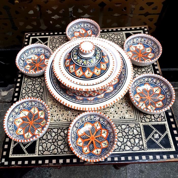 SERVICE A SOUPE MOSAIQUE ORANGE