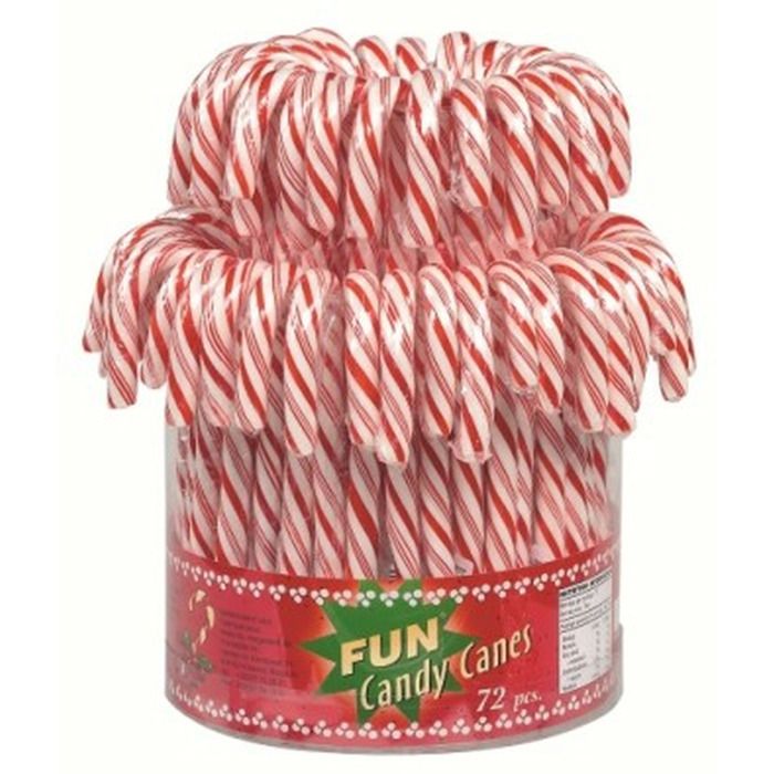 Candy canes rouge et blanc tubo de 72