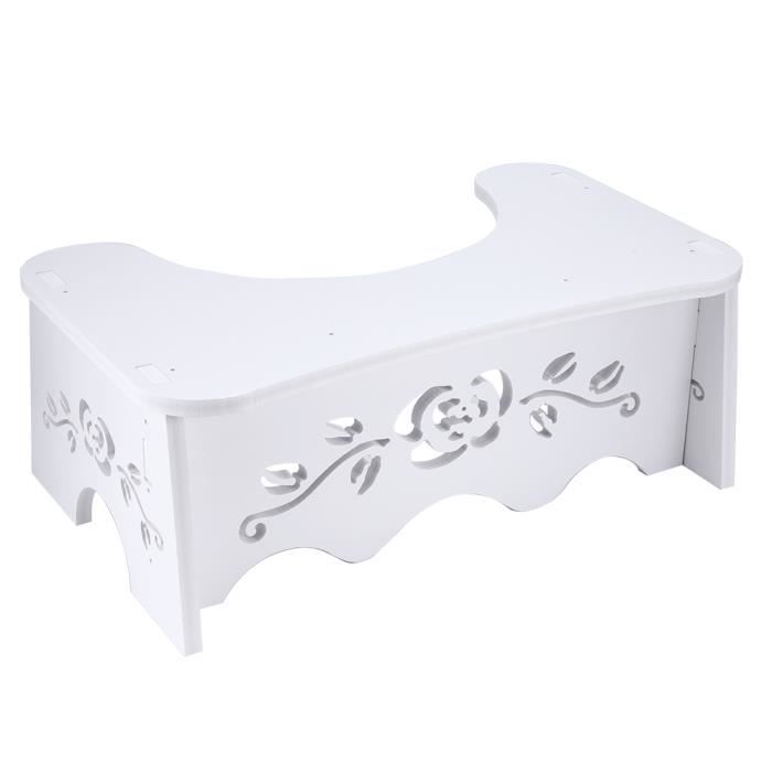 Tabouret de toilette accroupi blanc Tabouret de toilette squat de salle de bain 7 pouces -QUT -QUT