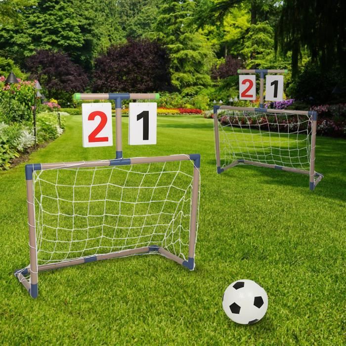 MING Lot de 2 But de Football avec Balle 16cm ,Jouet de Sport pour Extérieur Intérieur