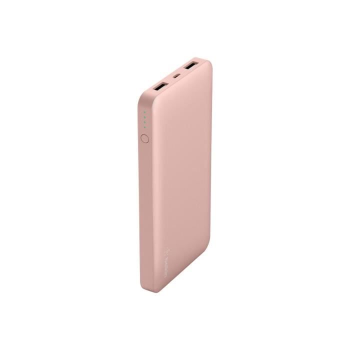 BELKIN Banque d'alimentation Pocket Power - 5000 mAh - 2.4 A (USB) - Doré rose