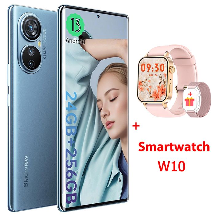 Smartphone Blackview A20 PRO 16Go Pas Cher Android 8.1 5.5pouces HD 18:9 Ecran Dual Camras Debloqué Empreintes Digitales - Bleu
