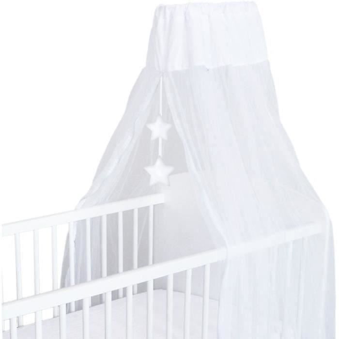 DOMIVA Ciel de lit Little Bear - Mousseline 100% Polyester - Blanc - 150 x 270 cm