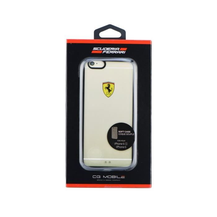 Coque Ferrari FEHCP6BK Transparent iPhone 6 4 7*