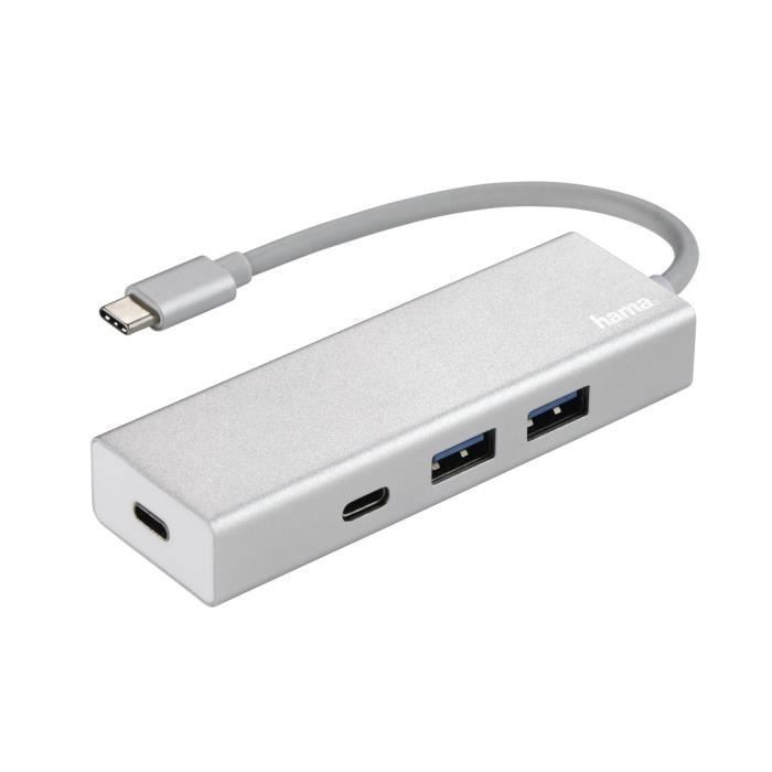 Hama Aluminium, USB 3.1 (3.1 Gen 2) Type-C, USB 3.0 (3.1 Gen 1) Type-A,USB 3.0 (3.1 Gen 1) Type-C, 5000 Mbit-s, USB, Argent