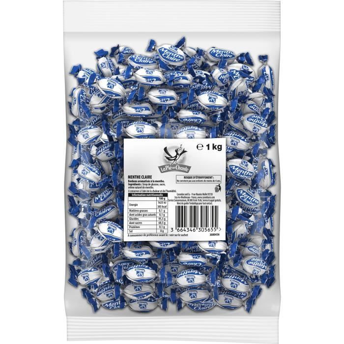 LA PIE QUI CHANTE Bonbons à la Menthe claire - 1 kg