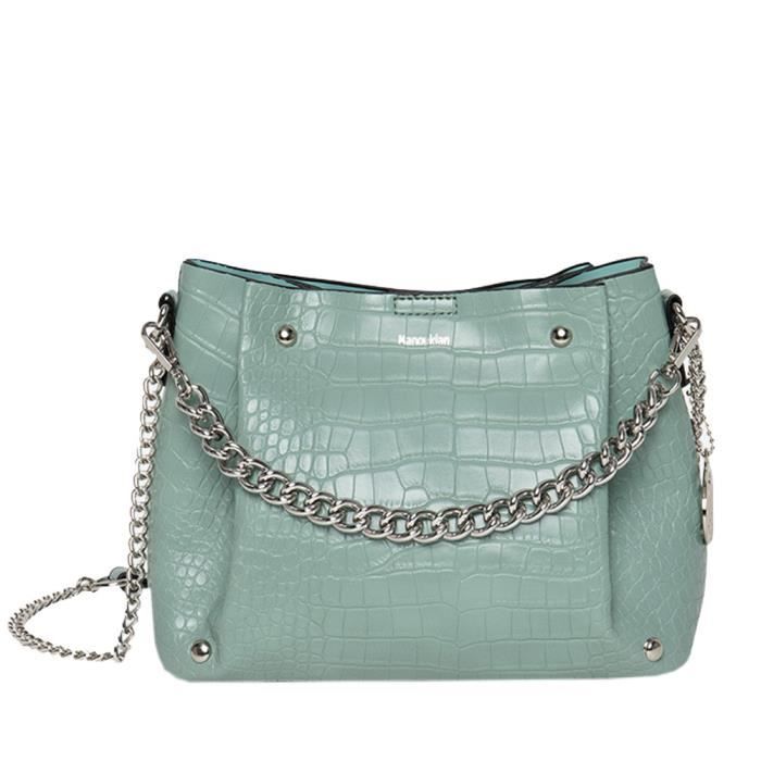 Sac à main Vert croco Femme Manoukian Shilo