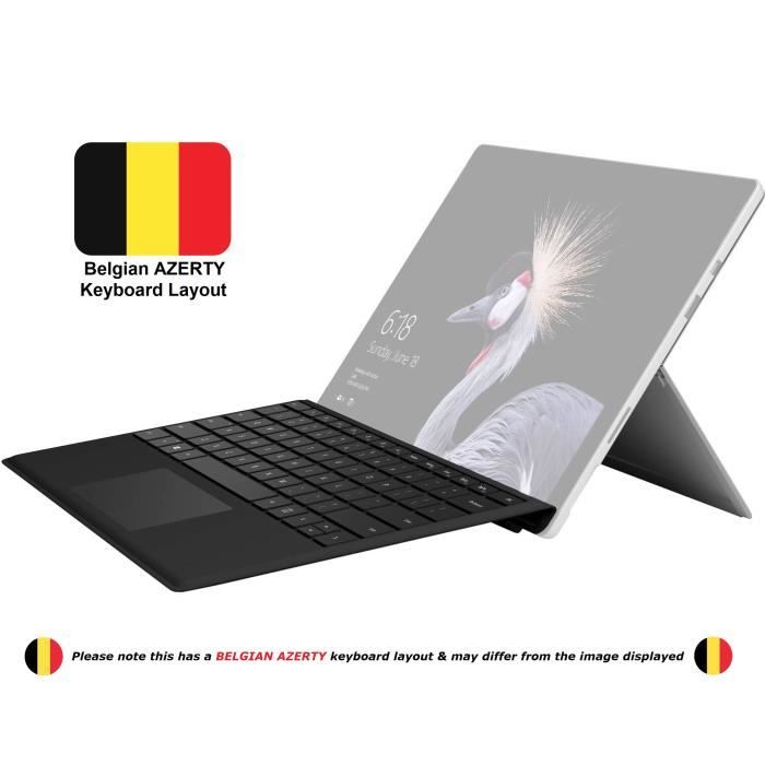 Microsoft Surface Pro 3 avec disposition du clavier belge AZERTY - Noir