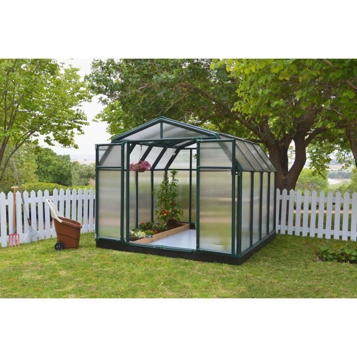 PALRAM Serre de jardin Hobby Gardener 6,8 m² - Aluminium et polycarbonate
