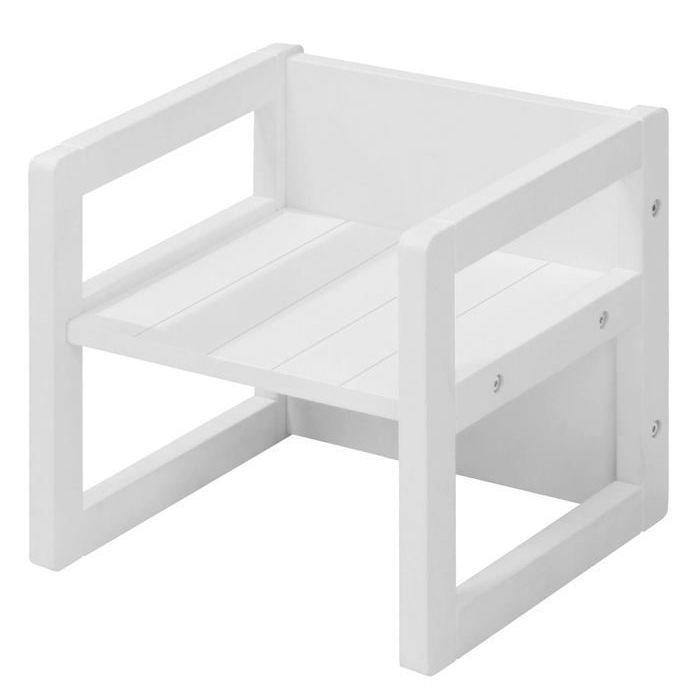 ROBA Tabouret d'enfant au style campagne, tabouret réversible à 3 hauteurs d'assise