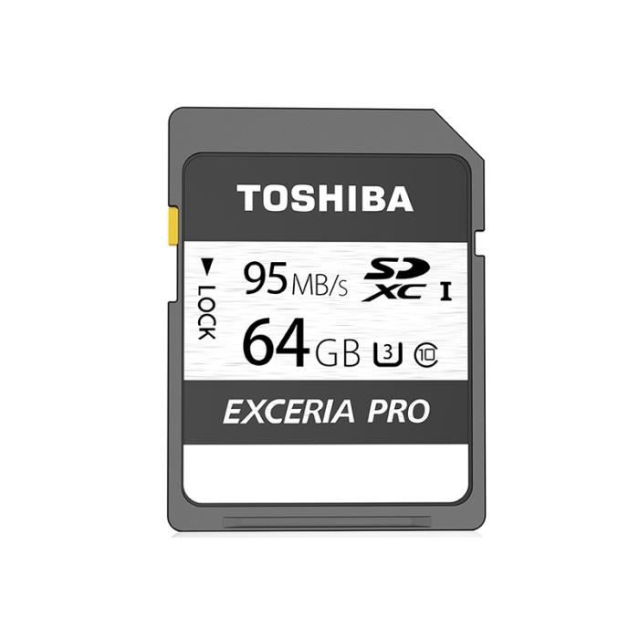 Carte Mémoire Sd 64 Go Sdhc Toshiba Exceria Pro Sd N401 Uhs I U3 Class10 4K Ultrahd 32K