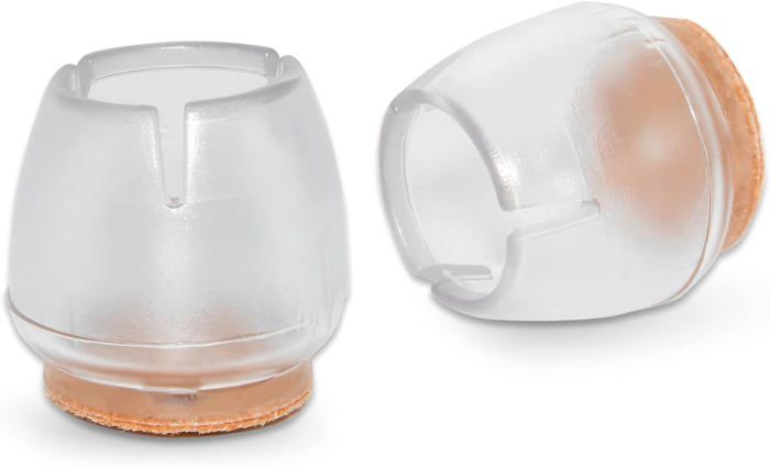 Lot De 8 Protections De Sol En Pvc Avec Patins En Feutre Pour Pieds Ronds De 1,7 À 2,1 Cm