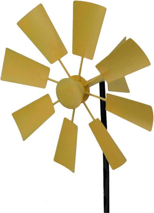 Éolienne Déco Jardin En Forme D'Avion - Moulin à Vent En Acier Inoxydable Résistant Aux Intempéries - Pour Pelouse, Balcon, Patio