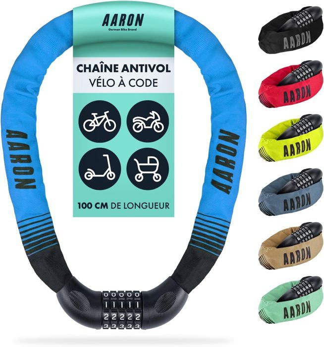 Antivol avec chaîne en acier renforcé | Antivols pour vélo