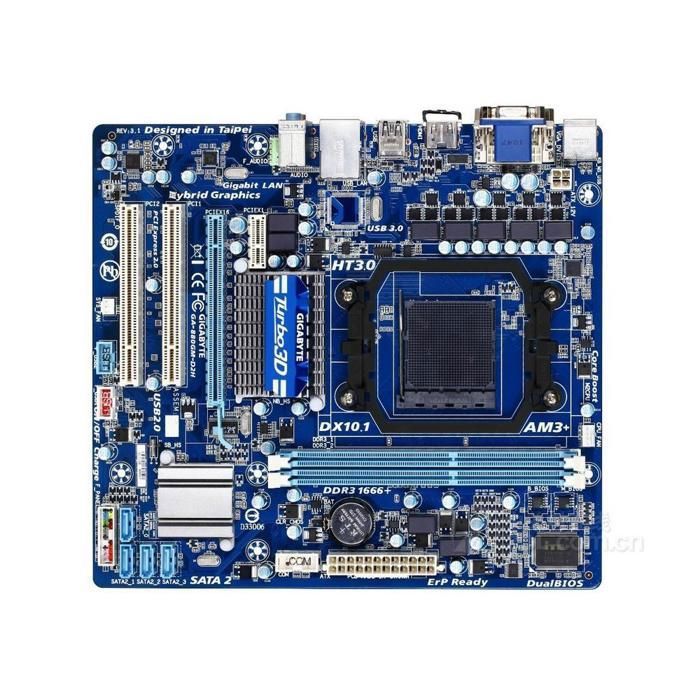 Carte mère GIGABYTE GA-880GM-D2H AMD 880G Socket AM3+ 2xDDR3 SDRAM 32GB Micro ATX - Gigabyte