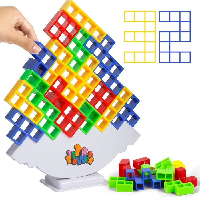 Jeu D'équilibre Dinosaure 48 Pièces - Jeu De Construction Empilable Pour Enfants Et Adultes, Idéal Pour Les Fêtes Et Voyages