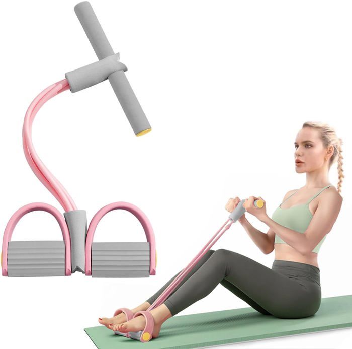 Corde De Tension Multifonction 6 Tubes – Bande Élastique Avec Pédale, Mousse NBR – Pour Musculation à Domicile