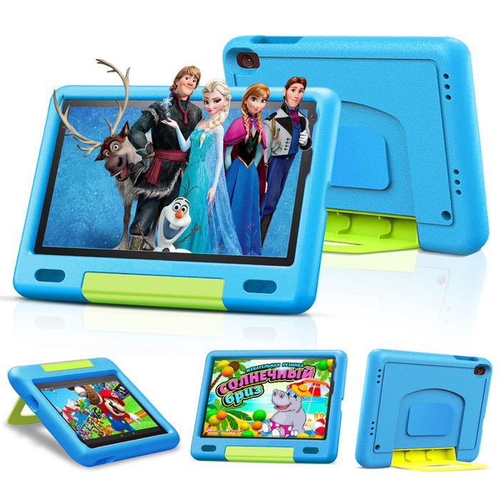 Tablette Enfants avec WiFi Tablette Android 13 GMS 6Go RAM + 128Go ROM Tablette Educative 8 Pouces Kids Apps Pré-installé -Blue